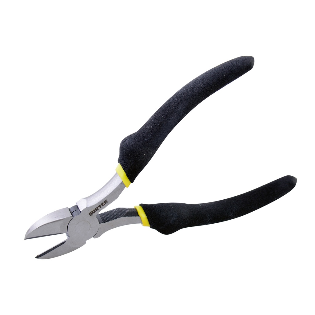 Pinza para electricista con mango rubber grip de 7" corte diagonal Surtek