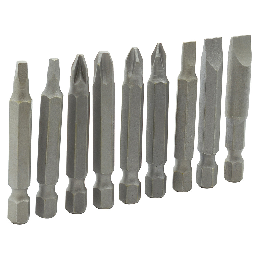 Juego combinado de puntas hexágono de 1/4", 9 piezas en blíster Surtek