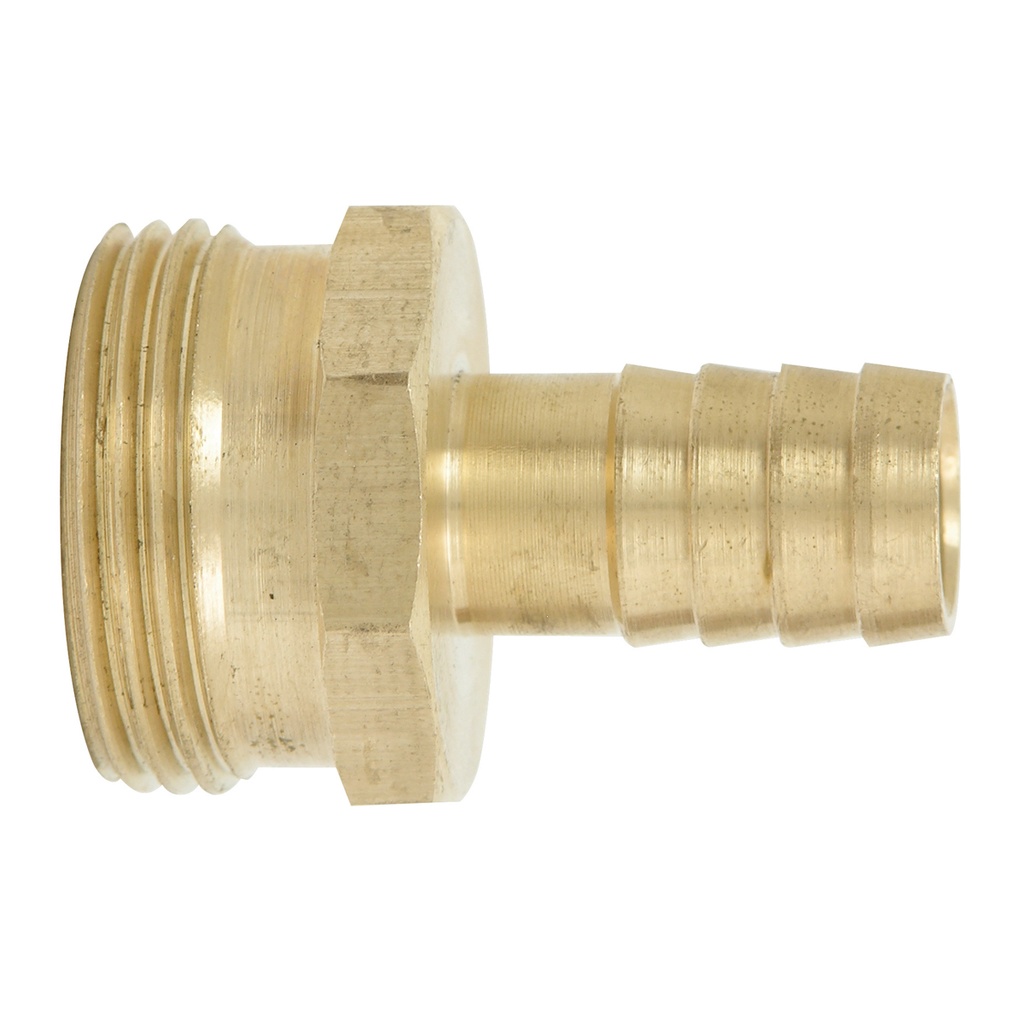 Conector para manguera de riego de latón, 1/2" macho Surtek
