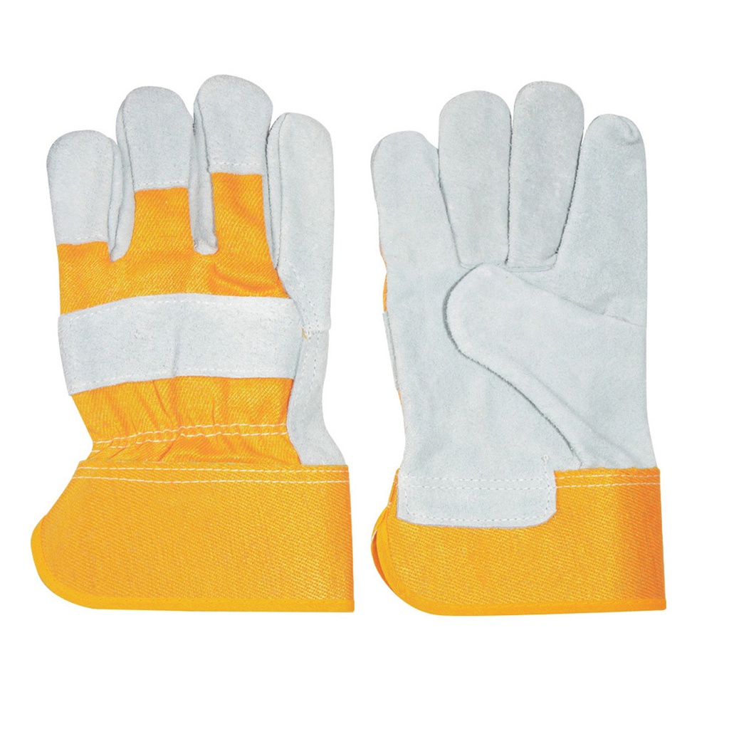 Guantes de carnaza y loneta unitalla Surtek