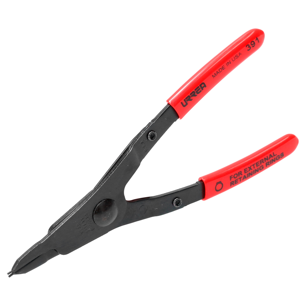Pinza para anillos de retención con mango rubber grip fijas tipo externo ángulo de 0° Urrea