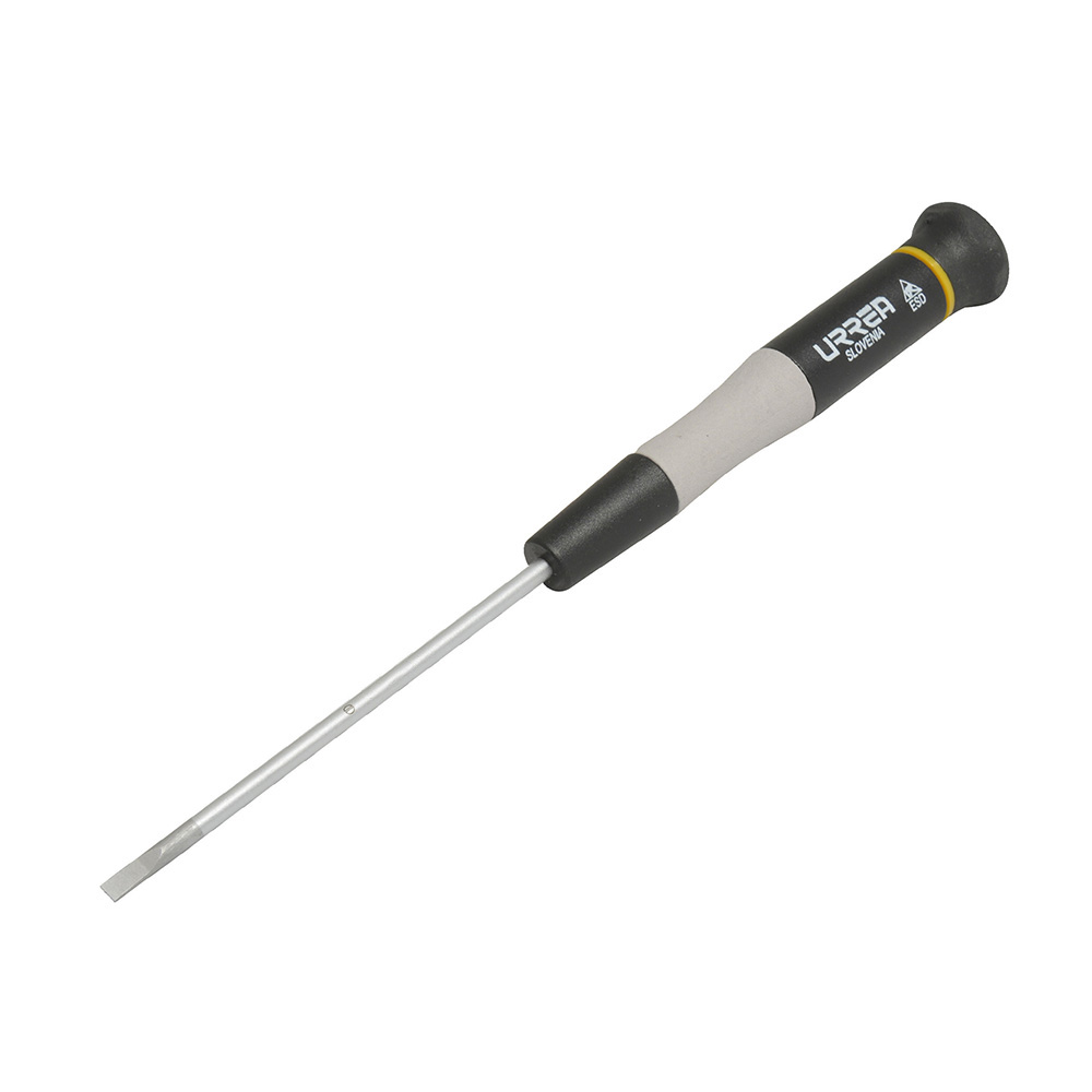 Destornillador de precisión ESD anti-estáticos, punta plana 9/128" x 2-3/8" Urrea