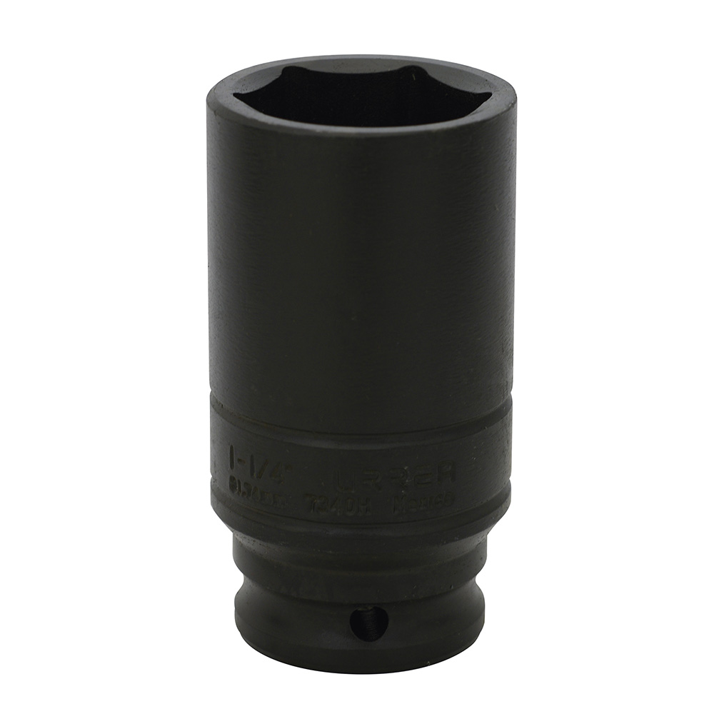 Dado de impacto largo cuadro de 1/2", 6 puntas, en pulgadas, 1-1/4" Urrea