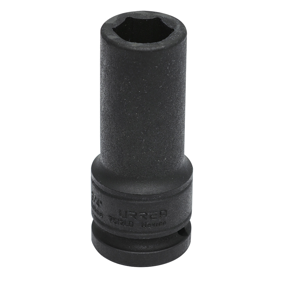 Dado de impacto largo pared delgada cuadro de 3/4", 6 puntas, en pulgadas, 3/4" Urrea
