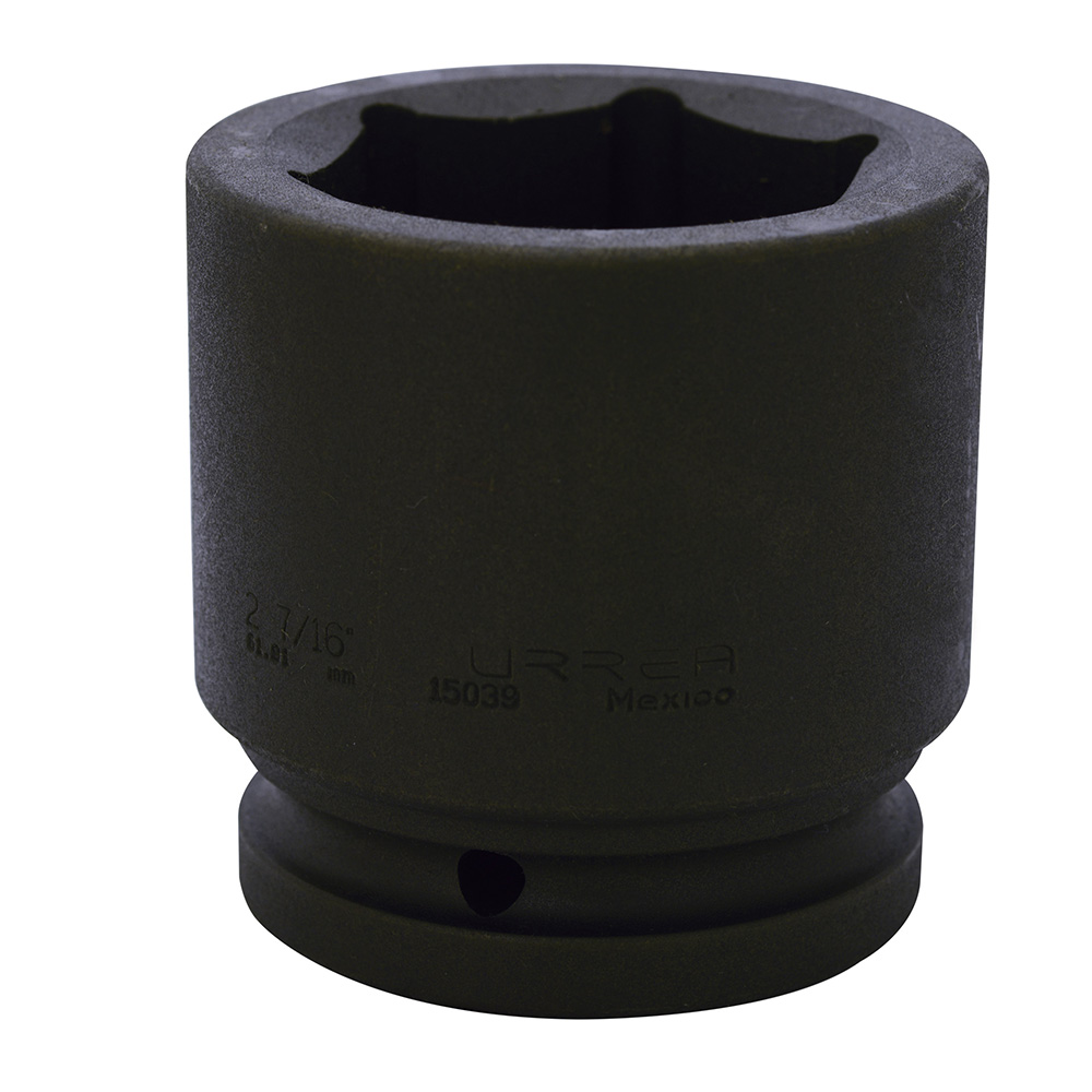 Dado de impacto cuadro de 1-1/2", 6 puntas, en pulgadas, 2-7/16" Urrea