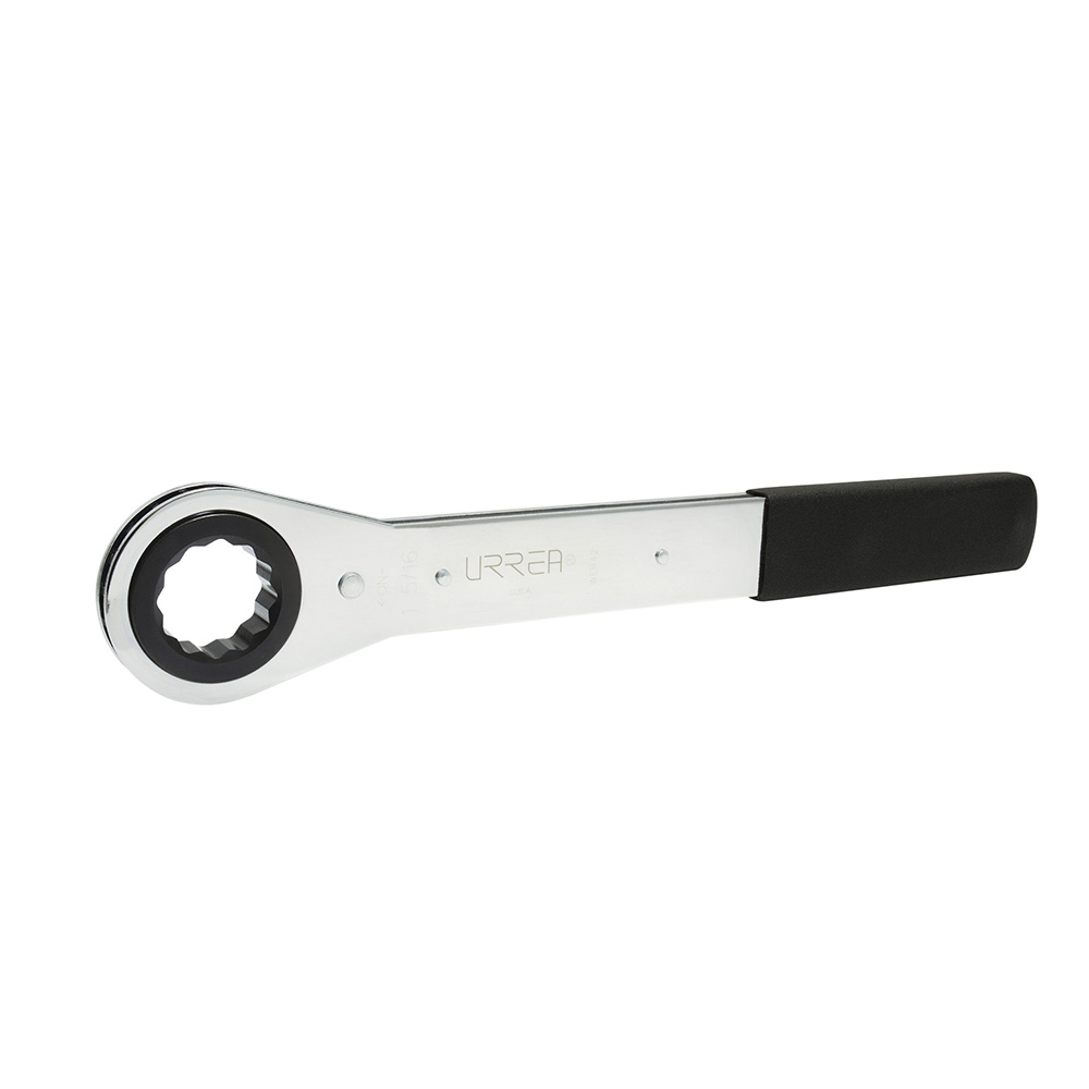 Llave de estrías pulido espejo plana de matraca en pulgadas, 12 puntas, 1-7/8" Urrea
