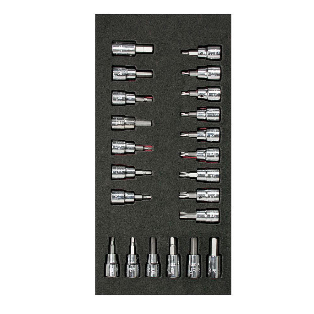 Juego de dados cuadro de 3/8" varias puntas 22 piezas, CH108-C Urrea