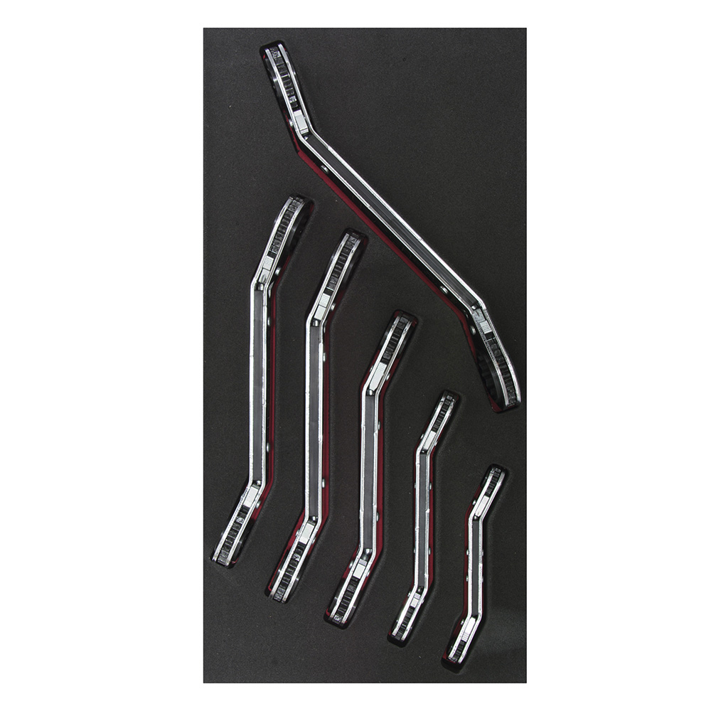 Juego de llaves de matraca acodadas en pulgadas 6 piezas, CH112-C Urrea