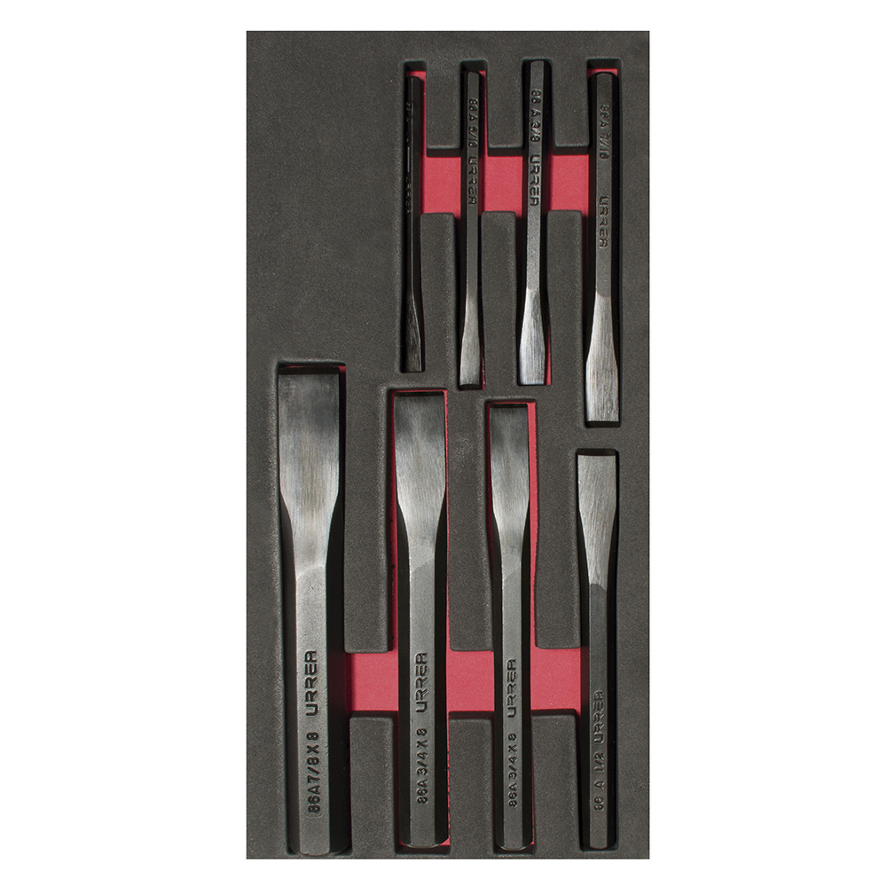 Juego de cinceles 8 piezas, CH122-C Urrea