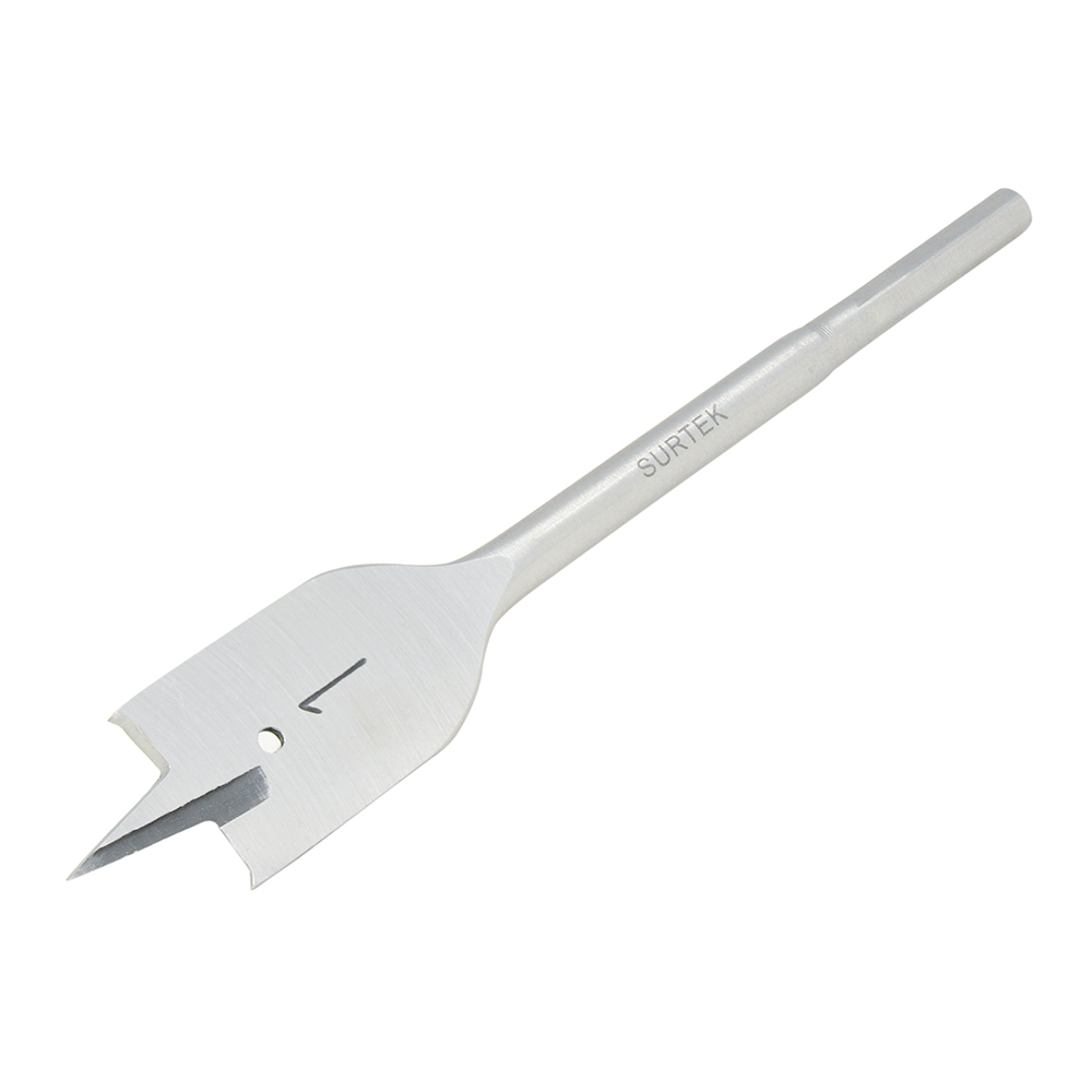 Broca para madera de acero al carbono tipo manita 1-1/2" zanco de 1/4" Surtek