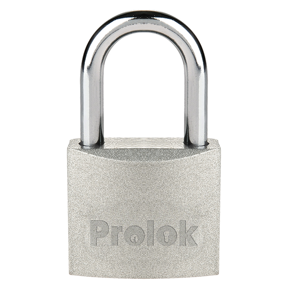 Candado de acero largo 38 mm, llave estándar, en caja Prolok