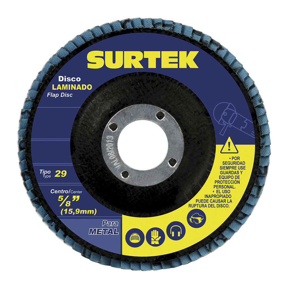 Disco laminado tipo 29 grano 120, 7" Surtek