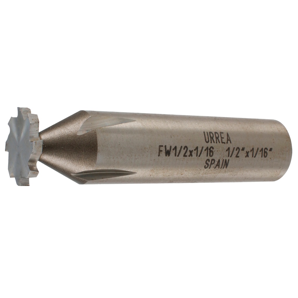 Fresa tipo woodruff de acero 1/2" x 1/16" Urrea