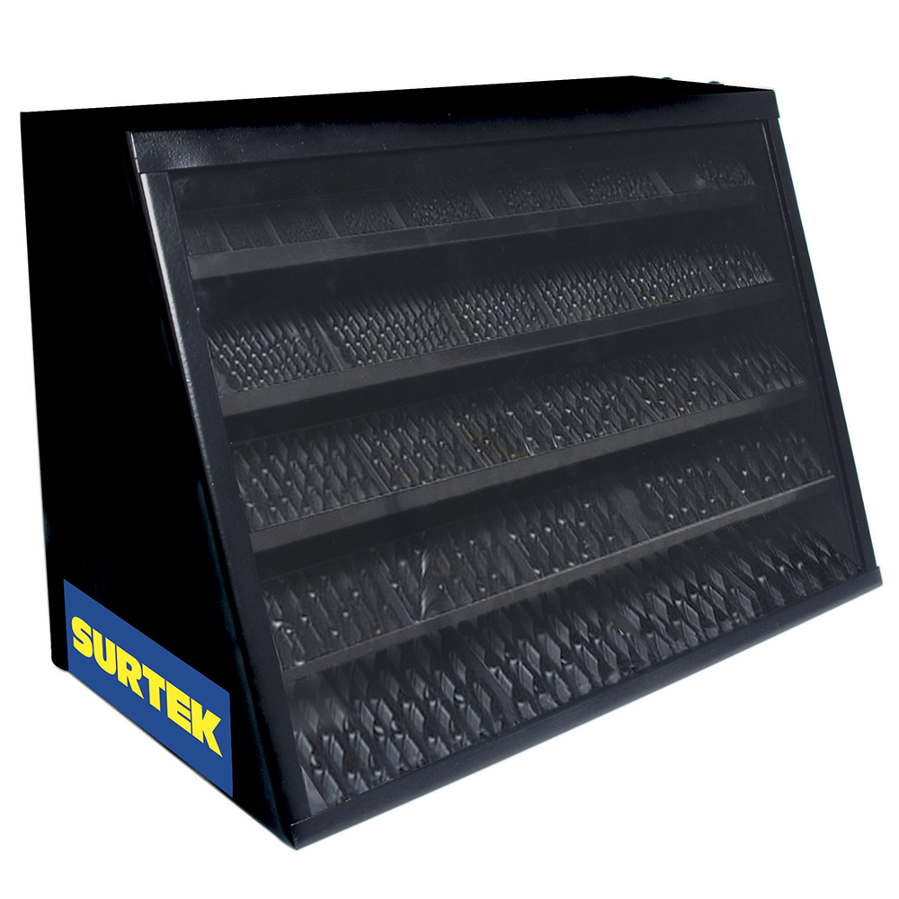 Exhibidor con brocas de acero de alta velocidad, 701 piezas Surtek