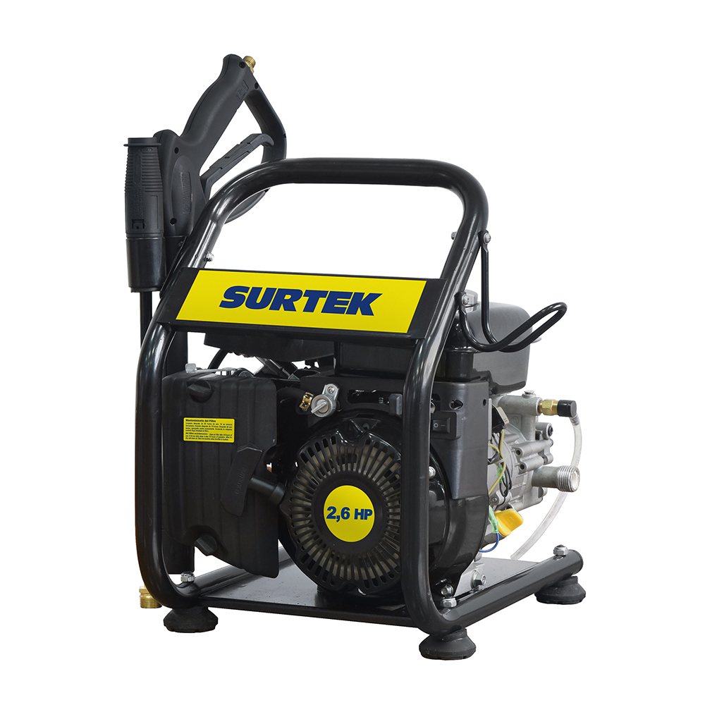 Hidrolavadora a gasolina 2.6 HP 1900 PSI, 5.4 Lt por minuto Surtek