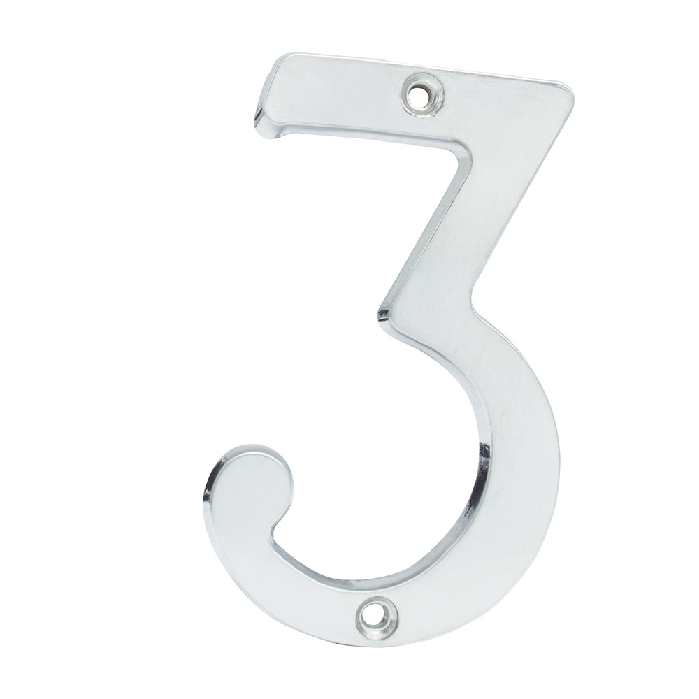 Número 3 slim 4" níquel satinado Lock