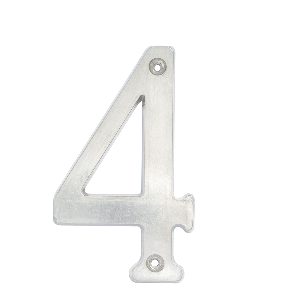 Número 4 slim 4" níquel satinado Lock