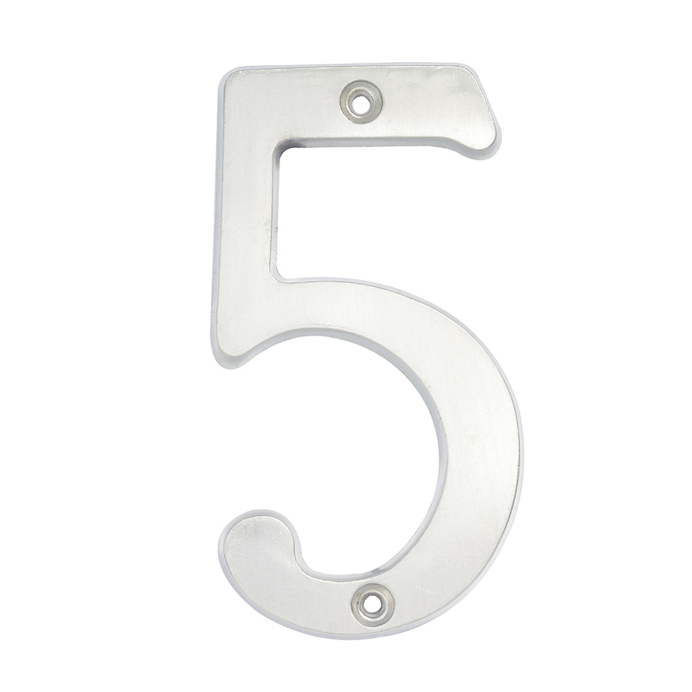 Número 5 slim 4" níquel satinado Lock