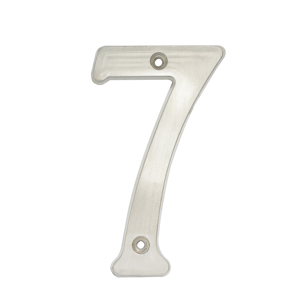 Número 7 slim 4" níquel satinado Lock