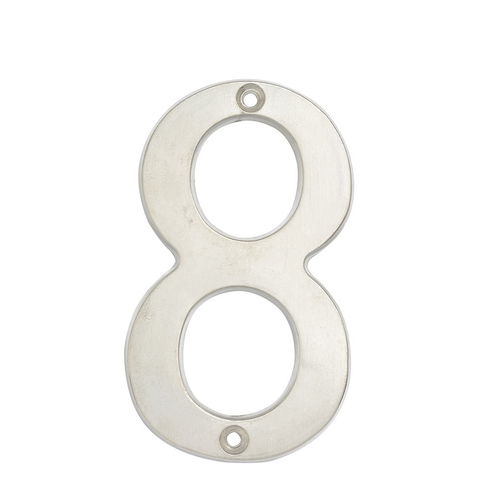 Número 8 slim 4" níquel satinado Lock