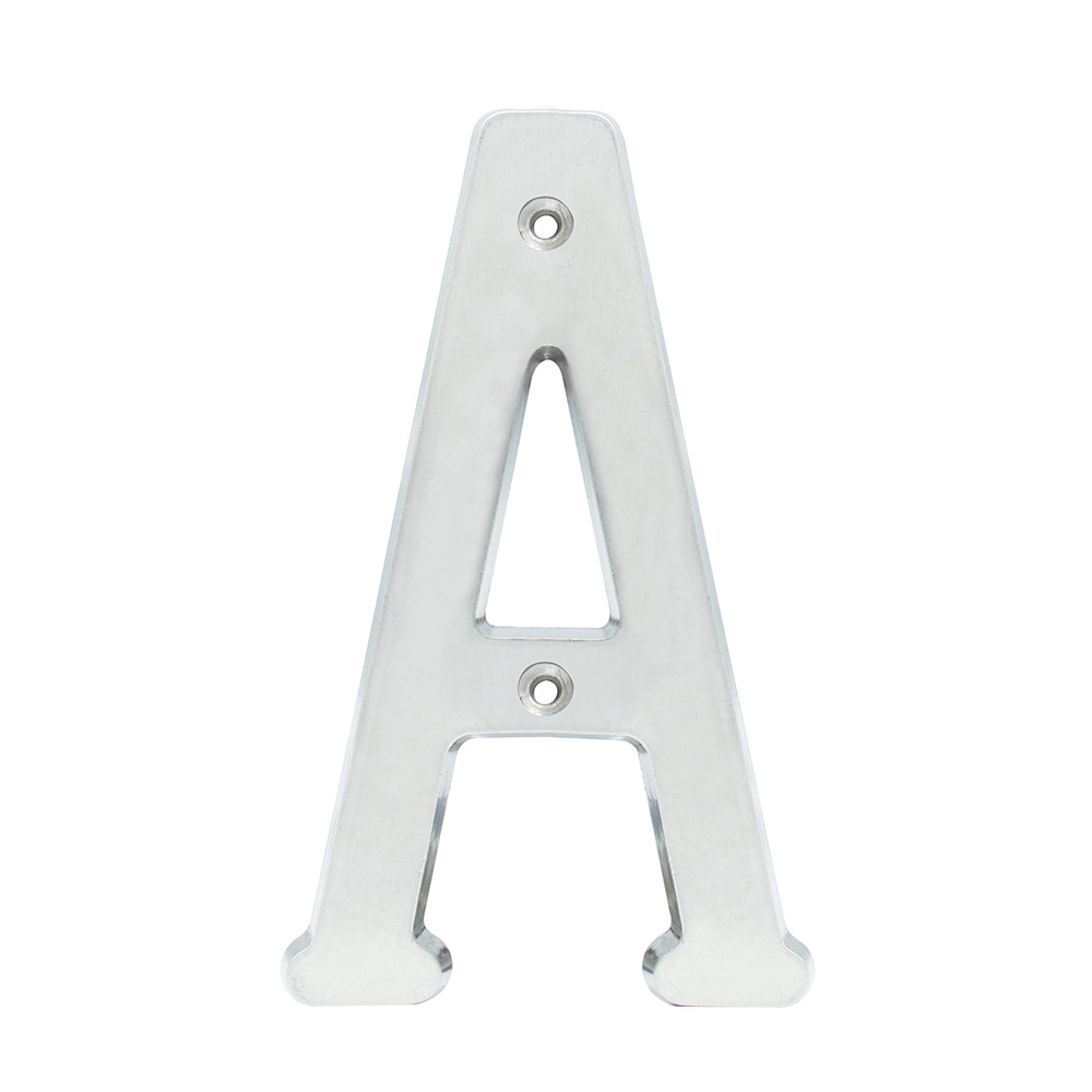 Letra A slim 4" níquel satinado Lock