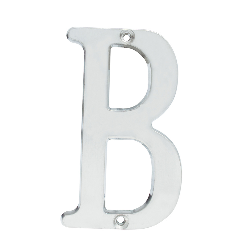 Letra B slim 4" níquel satinado Lock
