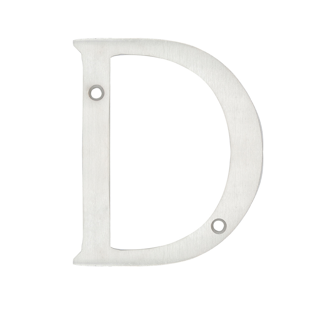 Letra D slim 4" níquel satinado Lock