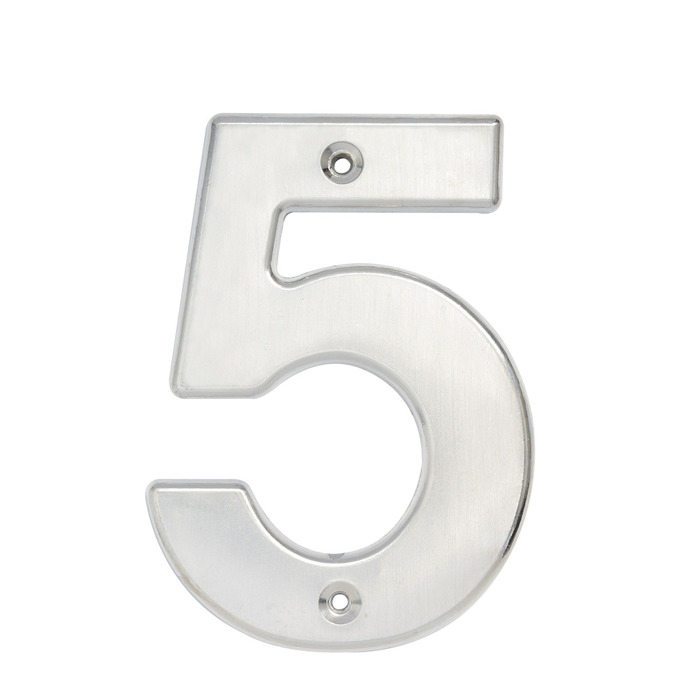 Número 5 bold 4" níquel satinado Lock