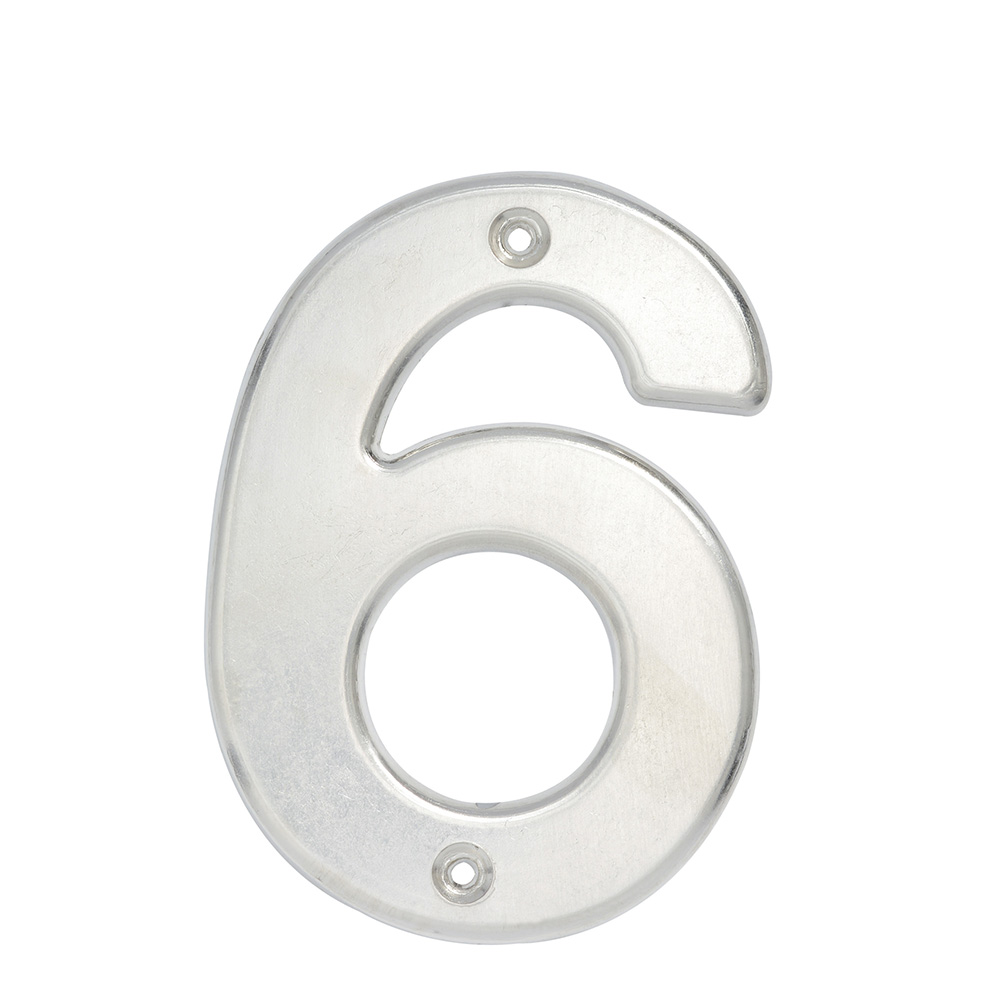 Número 6 bold 4" níquel satinado Lock