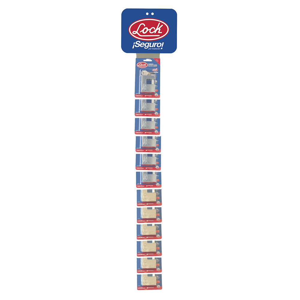 Tira de impulso con candados de cortina, llave tetra 8 x 100 cm, 13 piezas Lock