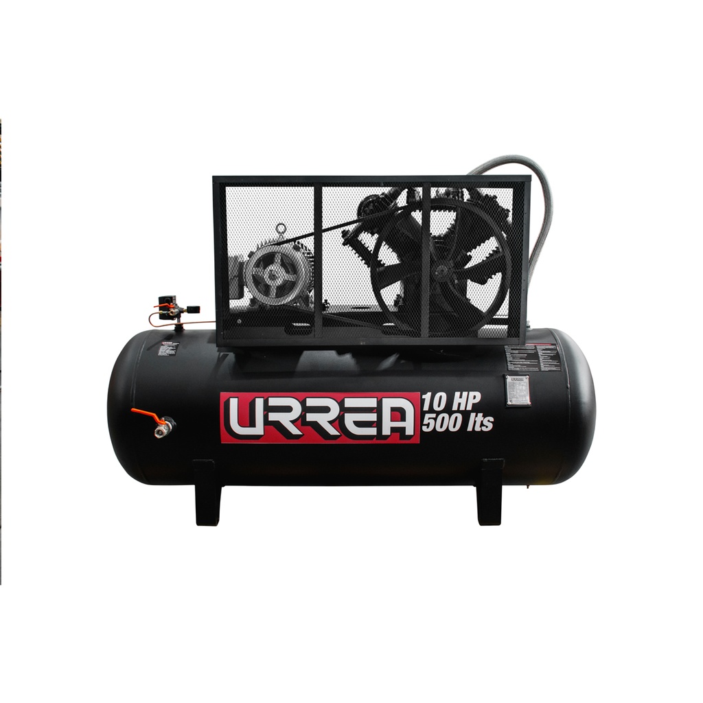 Compresor de aire eléctrico de banda 500L, 10HP, 220V - 440V Urrea