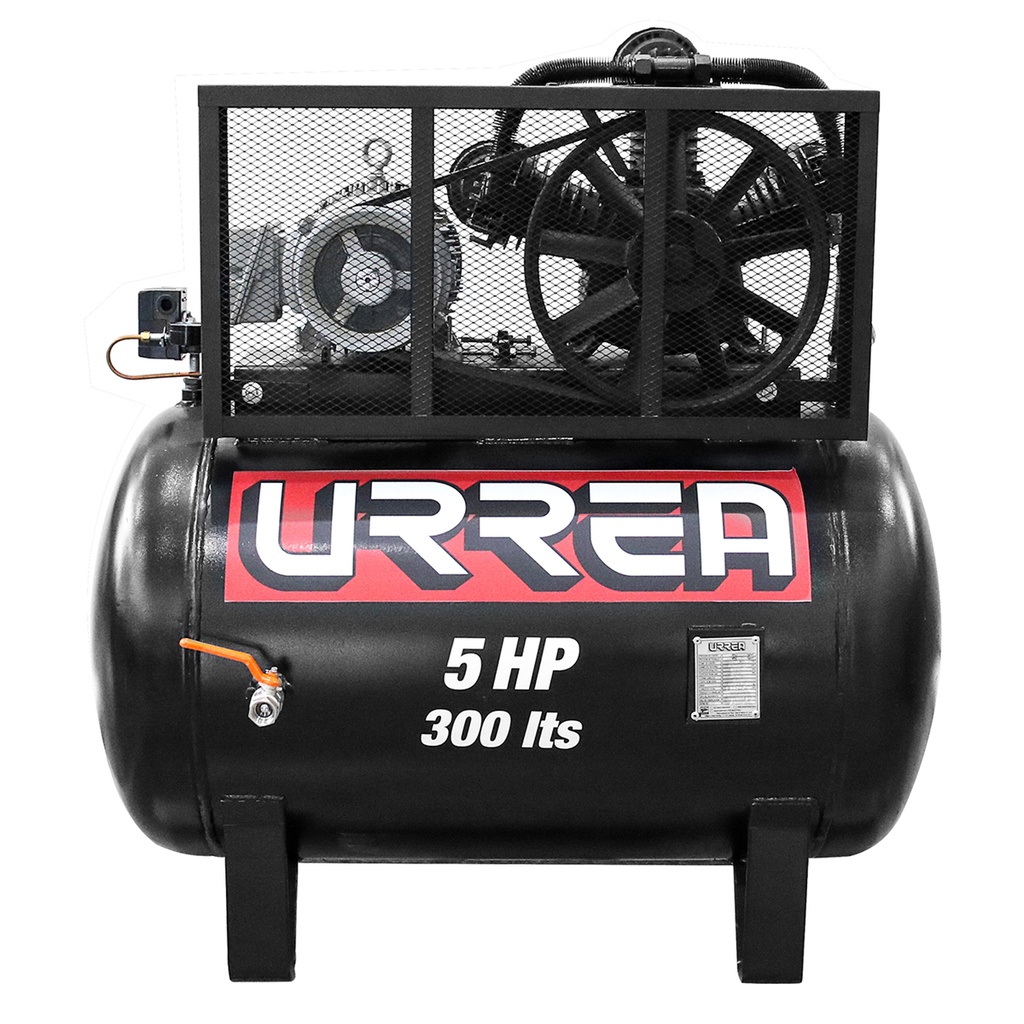 Compresor de aire eléctrico de banda 300L, 5HP, 220V - 440V Urrea