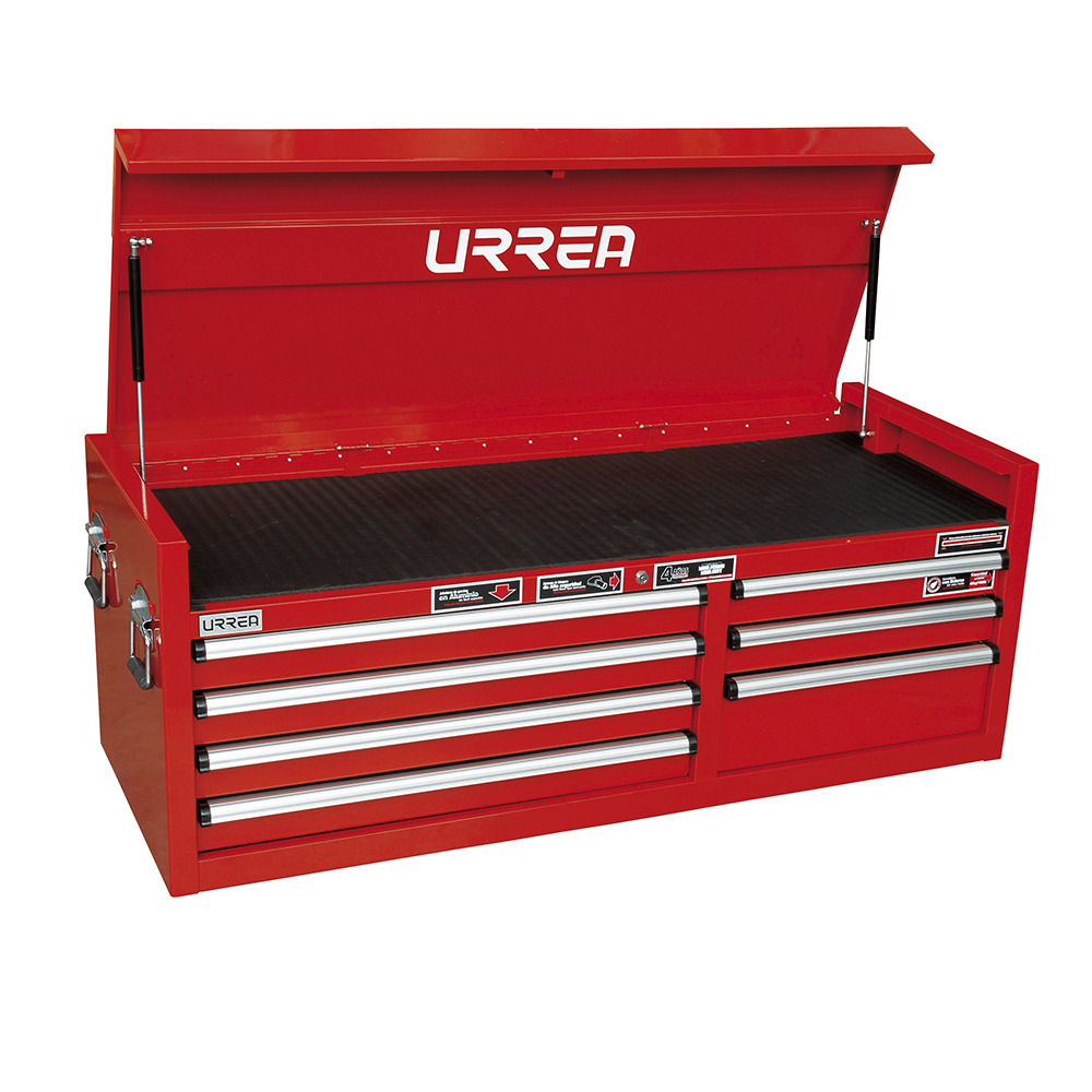Gabinete superior 7 gavetas color rojo serie M 56" Urrea