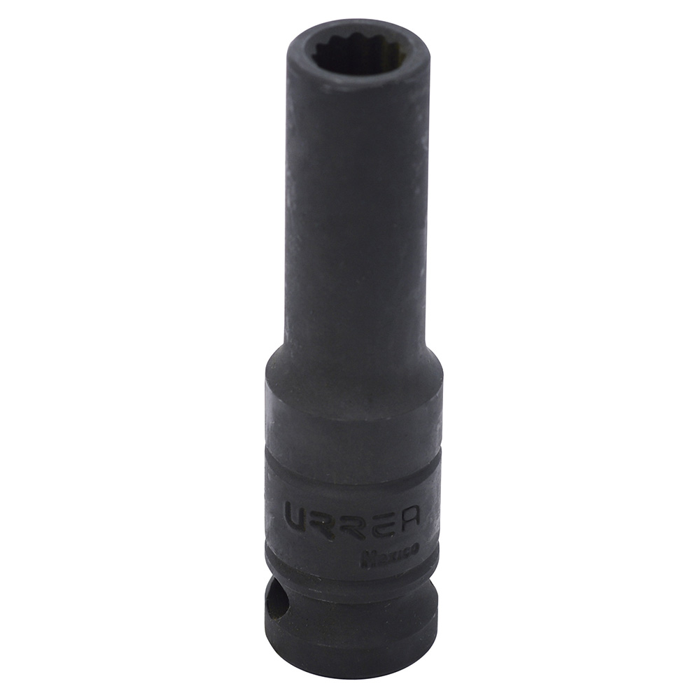 Dado de impacto largo cuadro de 1/2", 12 puntas, en pulgadas, 9/16" Urrea
