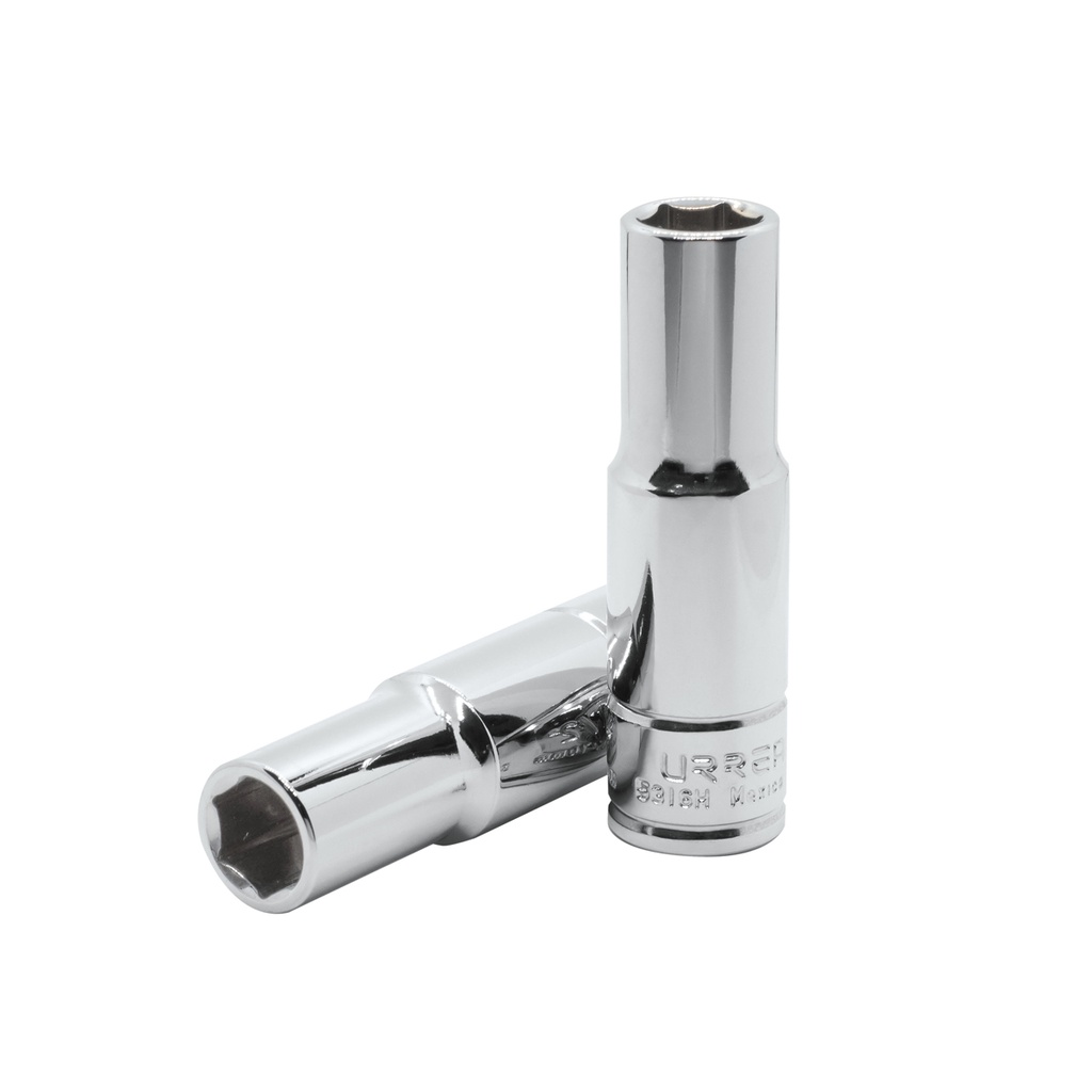 Dado largo cuadro de 1/2", 6 puntas, en pulgadas, 9/16" Urrea