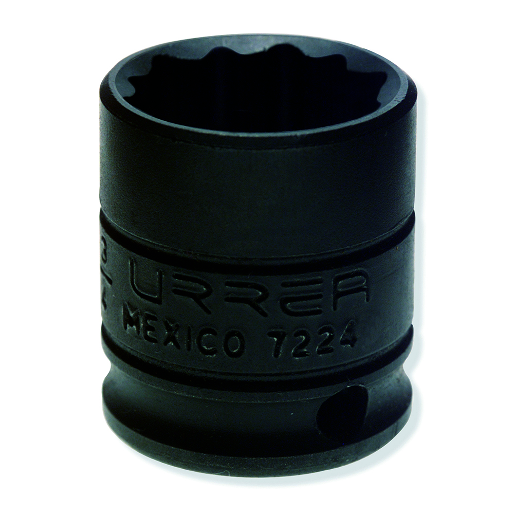 Dado de impacto cuadro de 3/8", 12 puntas, en pulgadas, 3/4" Urrea