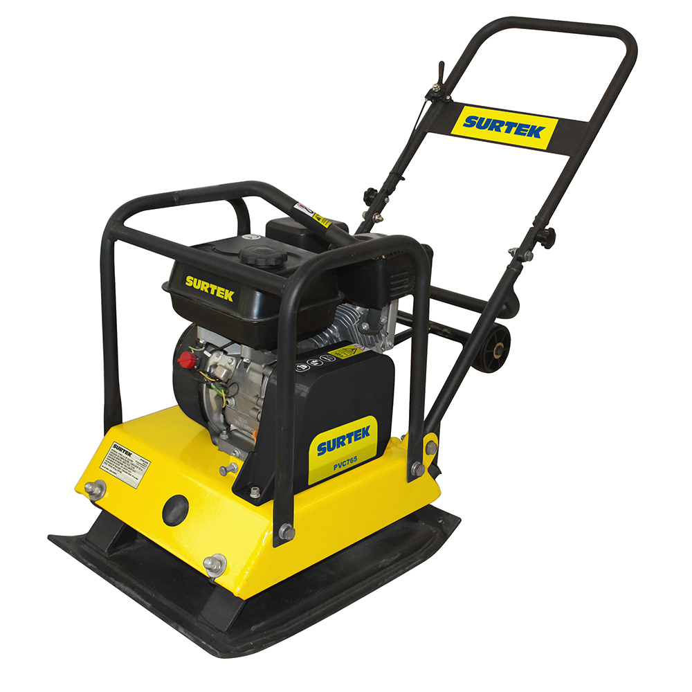 Placa compactadora a gasolina con motor de 4 tiempos 6.5 HP Surtek