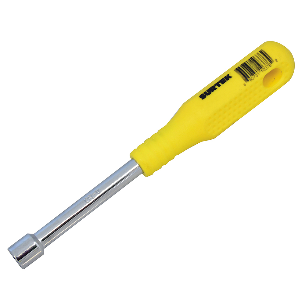 Destornillador con mango amarillo, de caja en pulgadas 7/16" x 3" Surtek