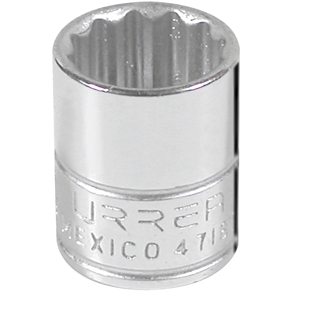 Dado cuadro de 1/4", 12 puntas, en pulgadas, 9/16" Urrea