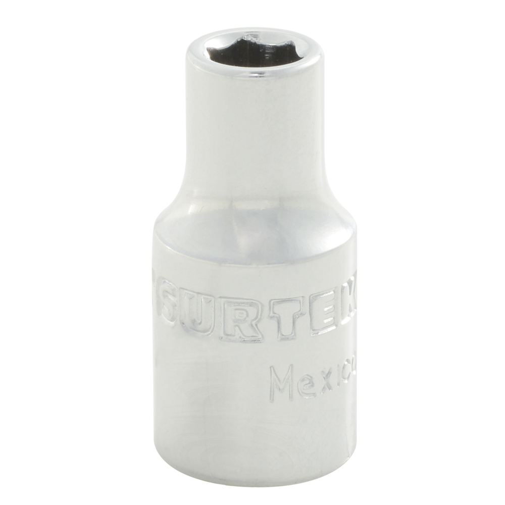 Dado cuadro de 1/4", 6 puntas, en pulgadas, 1/4" Surtek