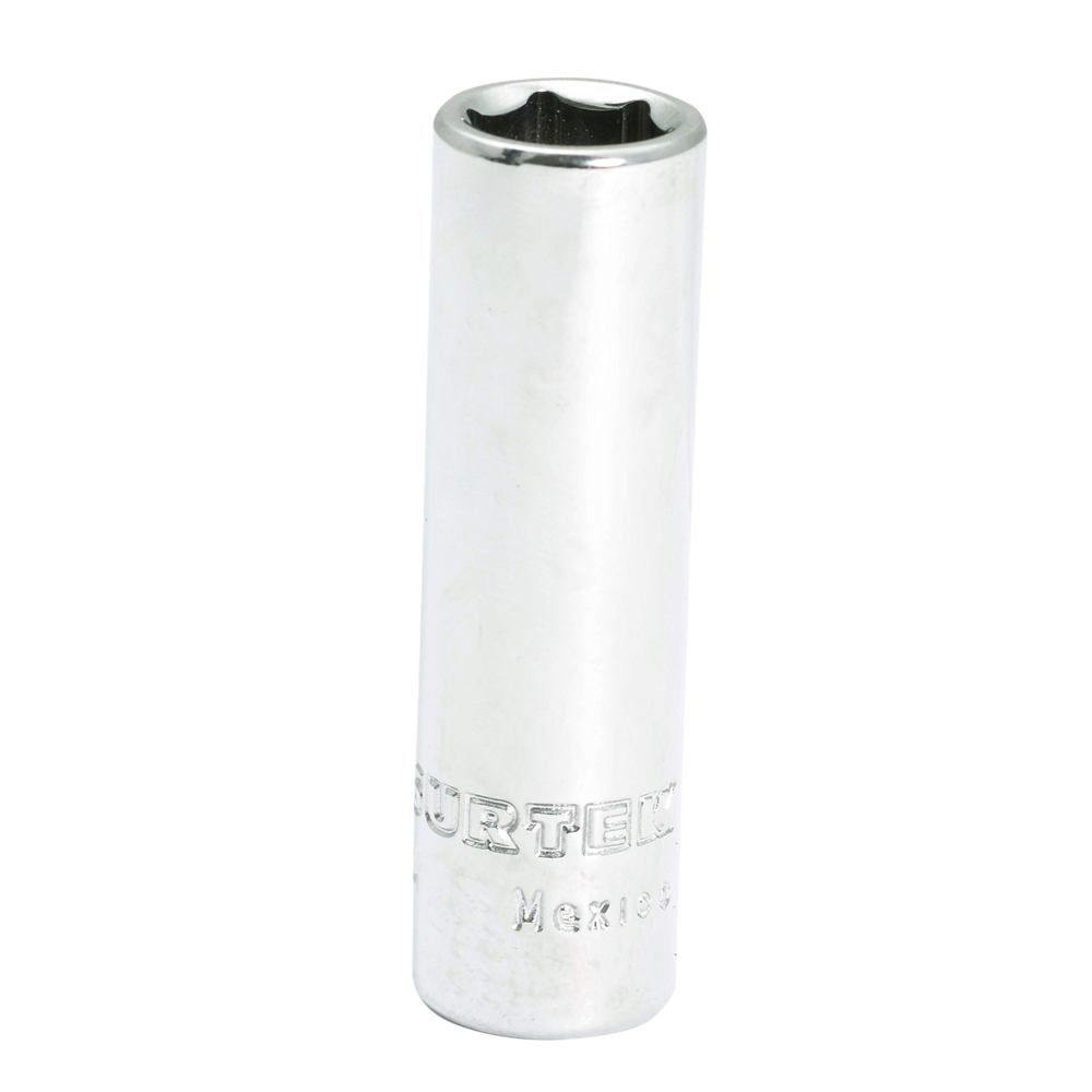 Dado largo cuadro de 1/4", 6 puntas, en pulgadas, 7/16" Surtek