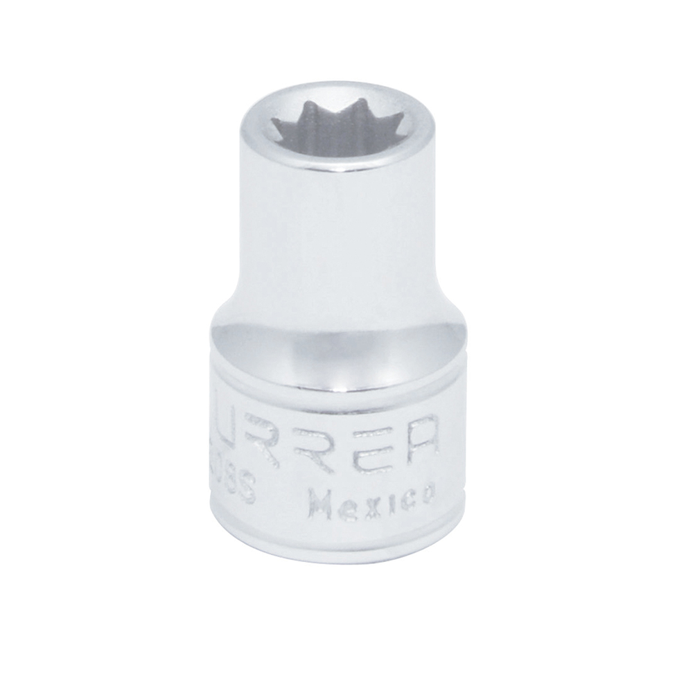 Dado cuadro de 3/8", 8 puntas, en pulgadas, 1/4" Urrea