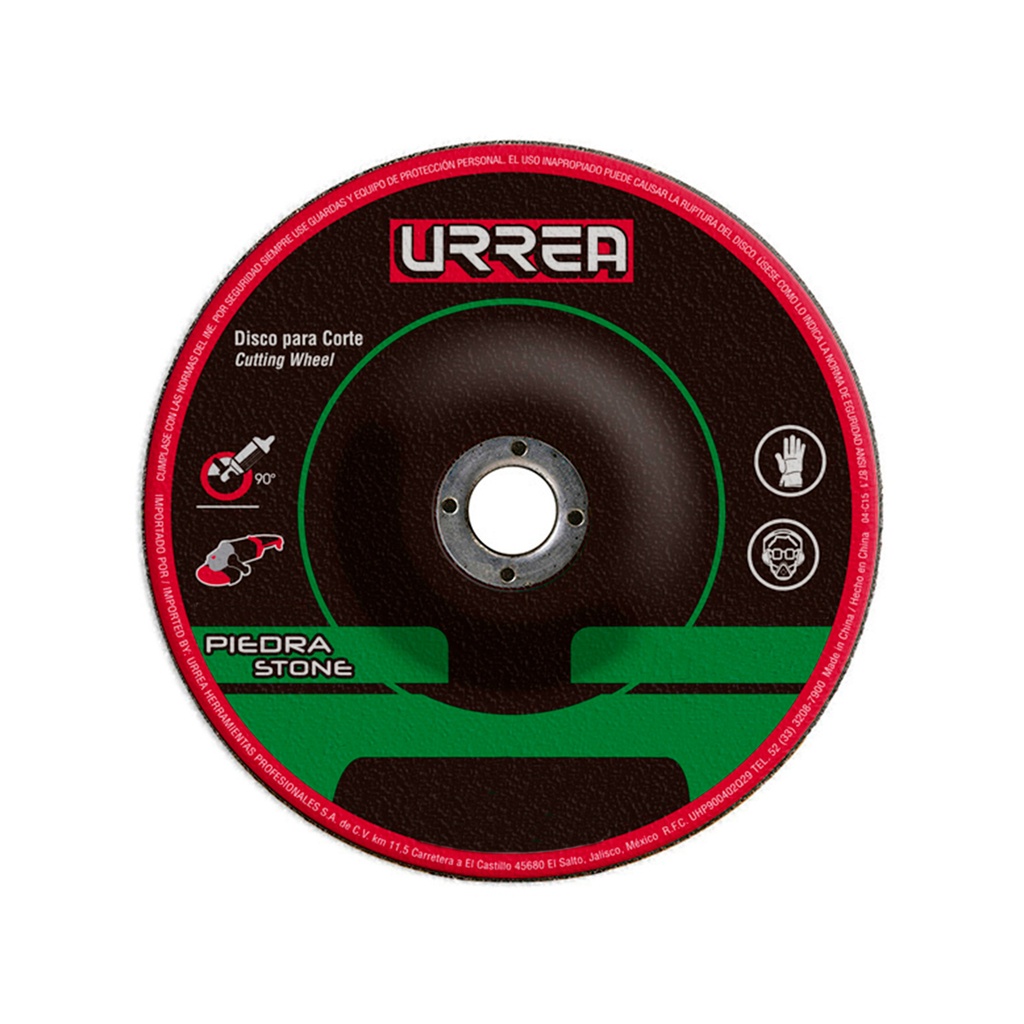 Disco abrasivo tipo 27 para piedra 9" x 1/8" Urrea