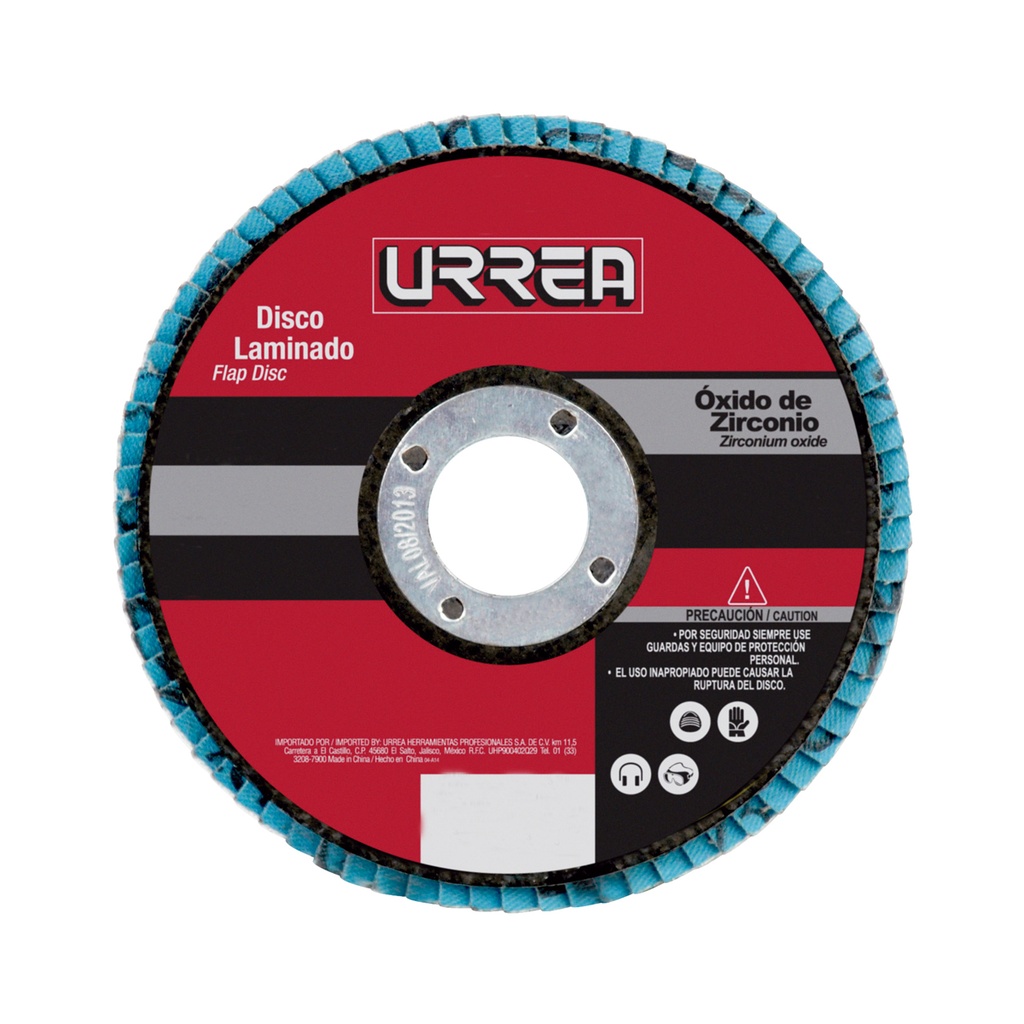 Disco laminado tipo 29 grano 120, 4-1/2" Urrea