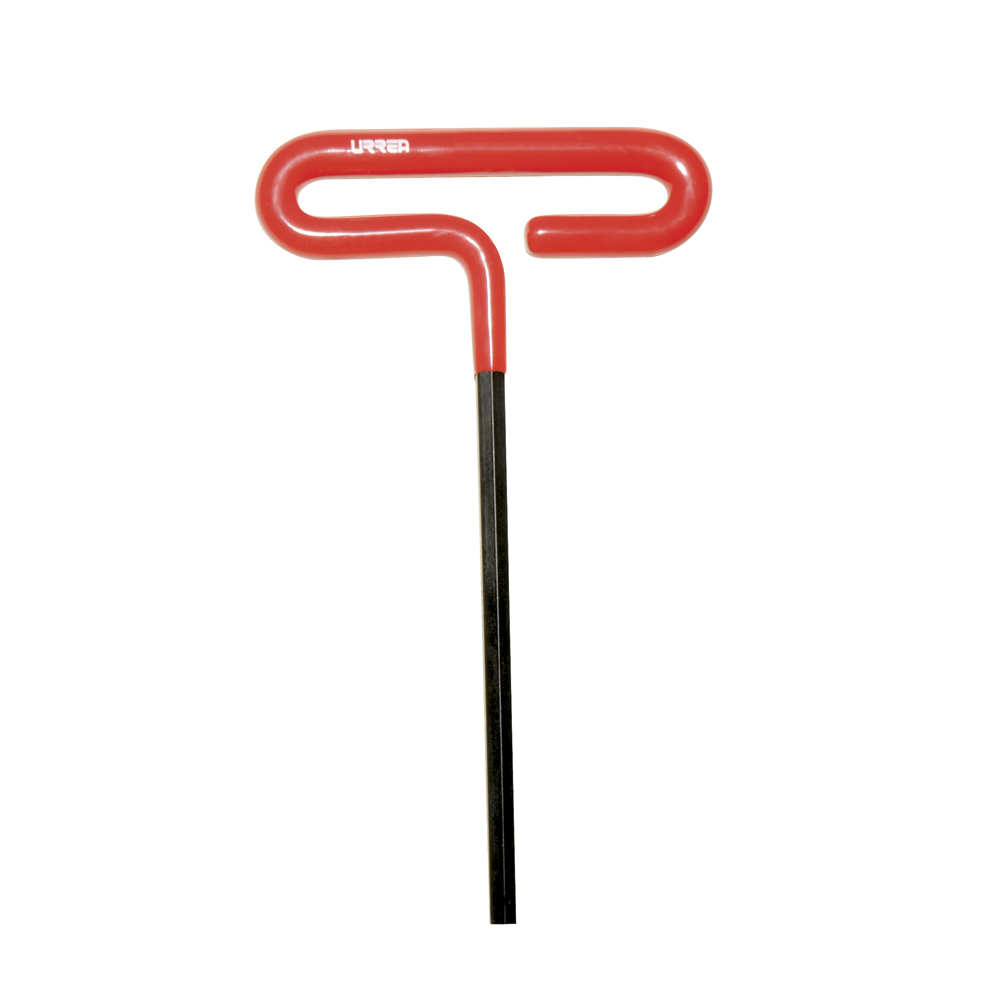Llave hexagonal corta tipo "T" mango de vinil, en pulgadas, 1/8" Urrea