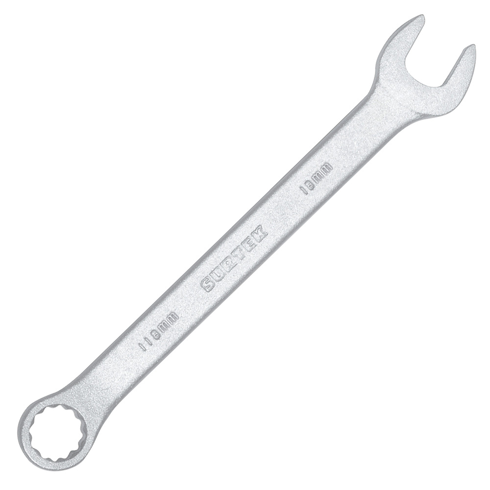 Llave combinada satinada métrica, 12 puntas, 18 mm Surtek