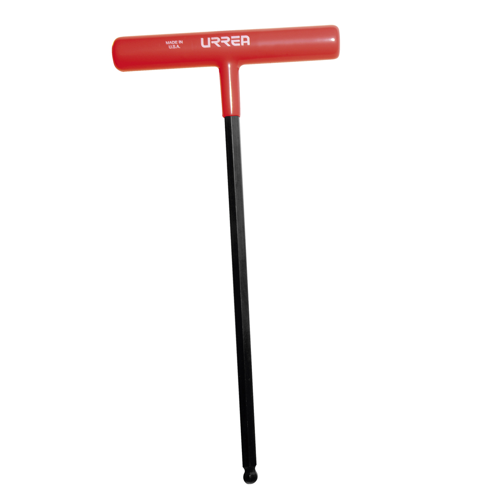 Llave hexagonal larga tipo "T" punta de bola ergonómica en pulgadas, 5/64" Urrea