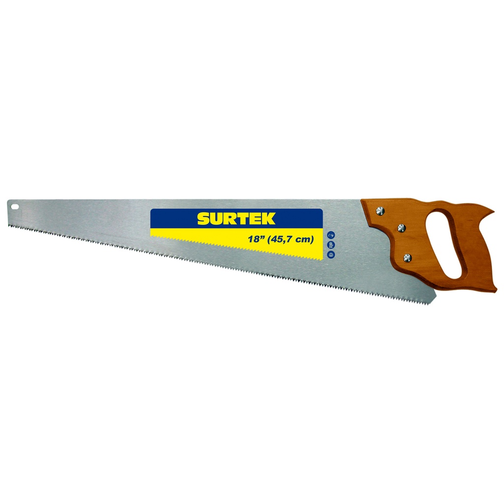 Serrucho triple filo con mango de madera de 18" Surtek