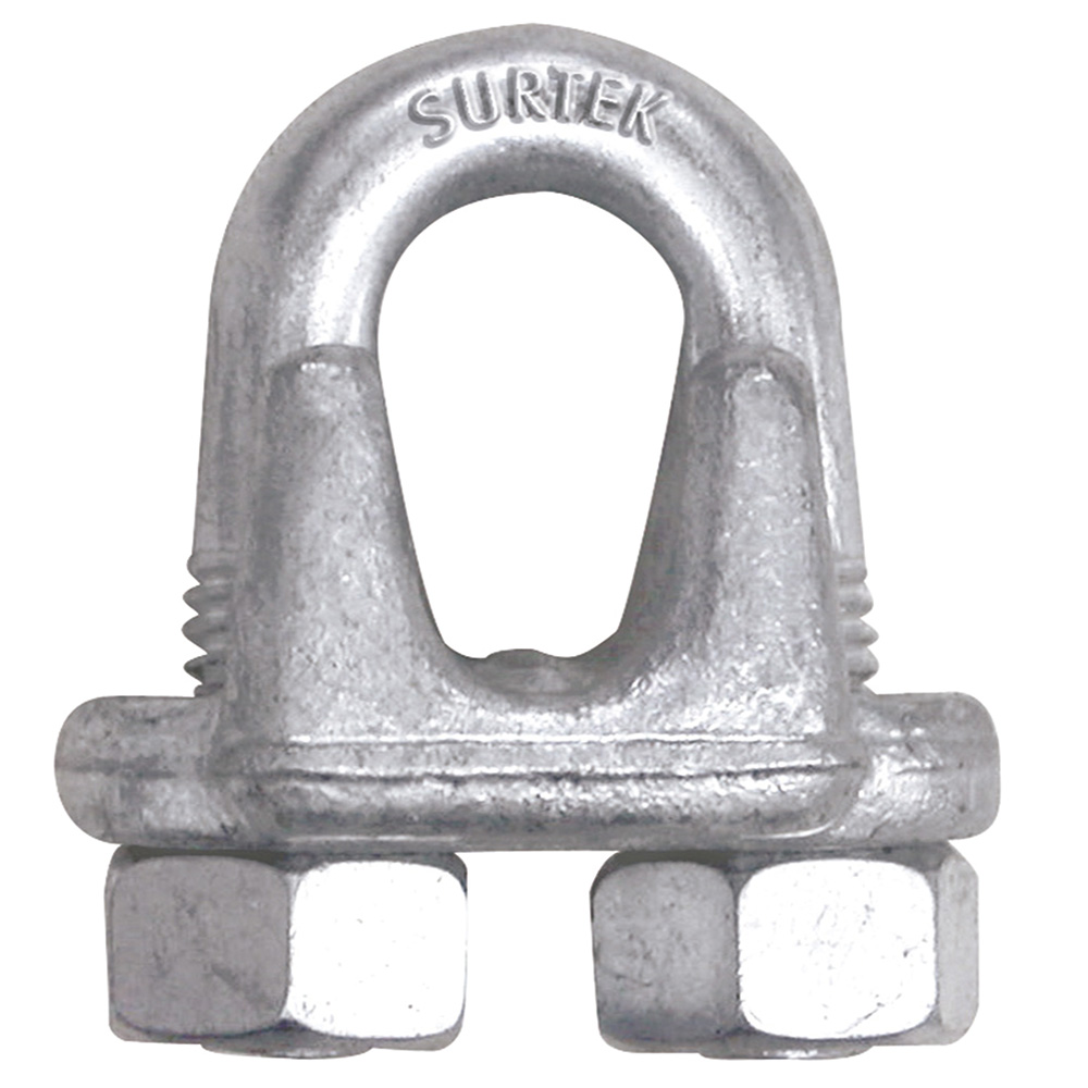 Perro de acero forjado para cable de acero 1/4" Surtek