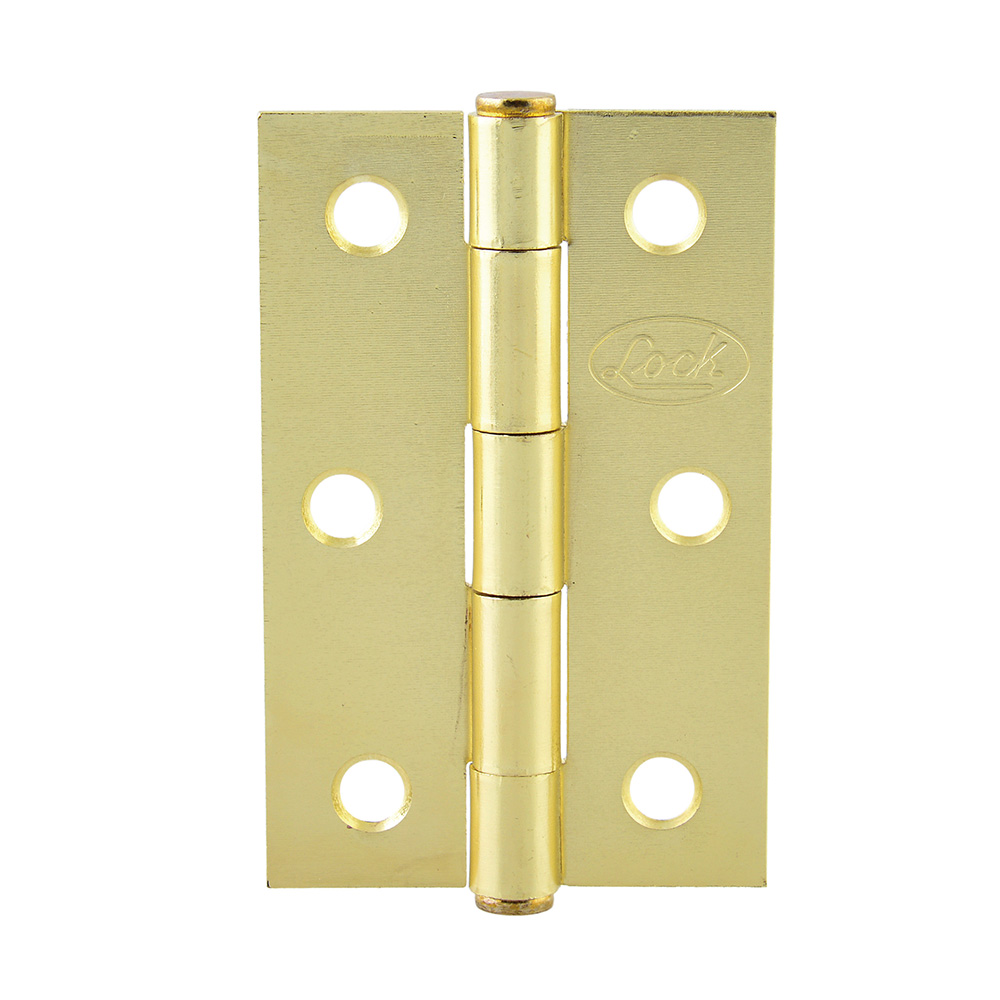 Bisagra alargada perno remachado de acero latón brillante 3.5" x 2.52" Lock
